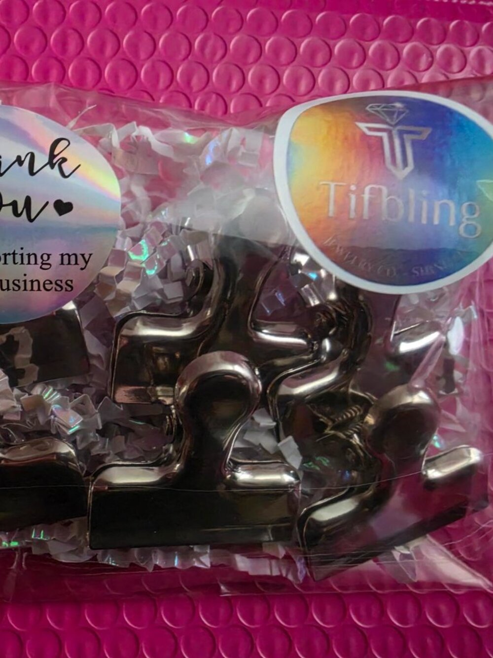 Small Stainless Steel Magnetic Silver Tifbling Bag Clips